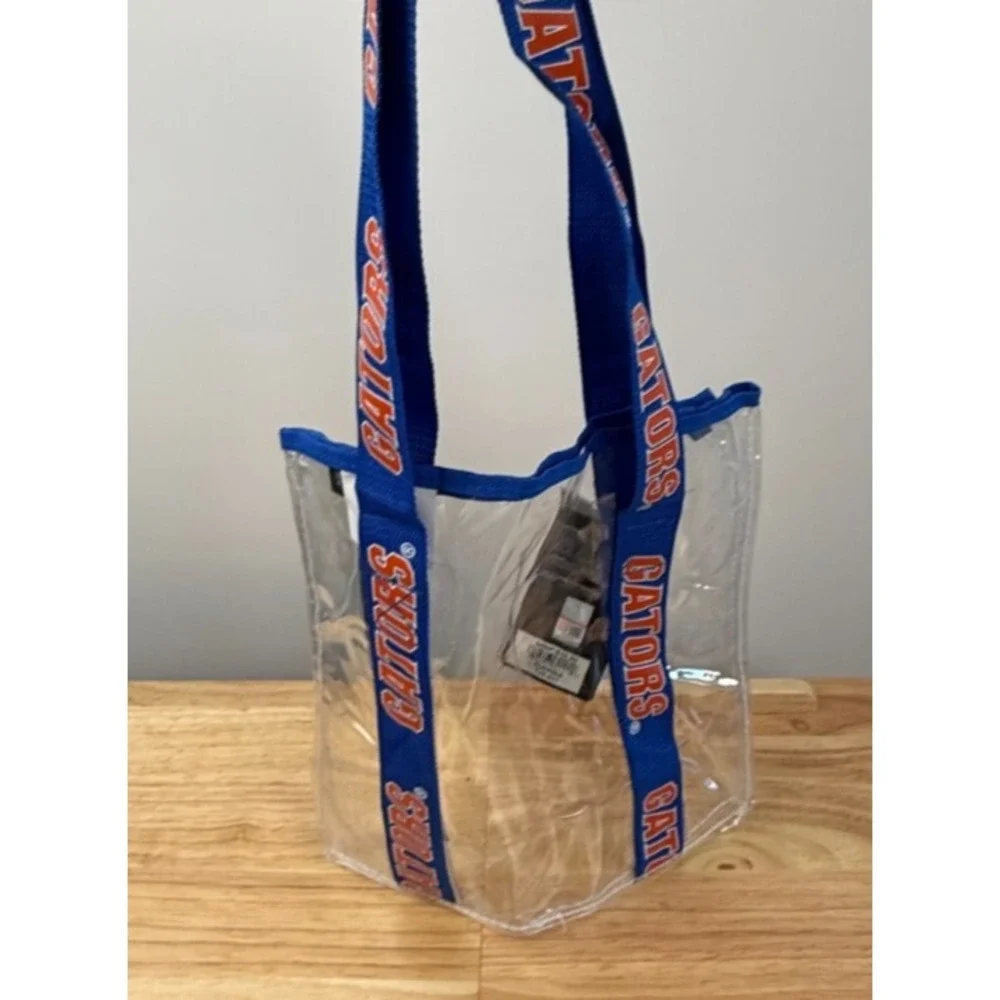 Logo Brands Florida Gators Clear Chant Tote Stadium Approved Bag 12x12x6 NEW
